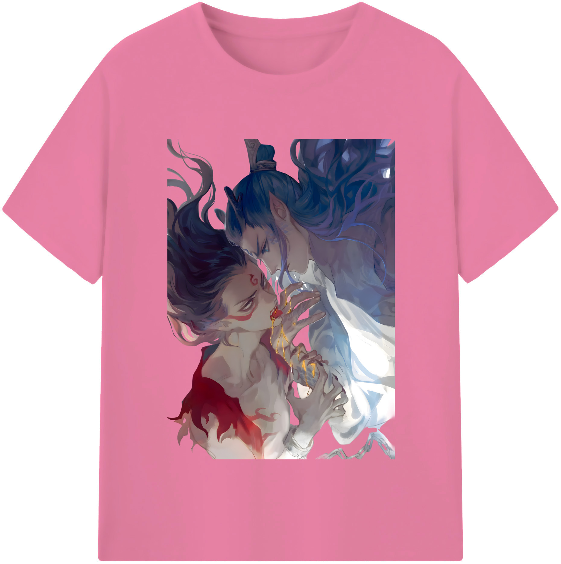 （画像用） Ne Zha 2 ナタ 魔童の大暴れ 綿100％半袖Tシャツ（フロントプリント）
